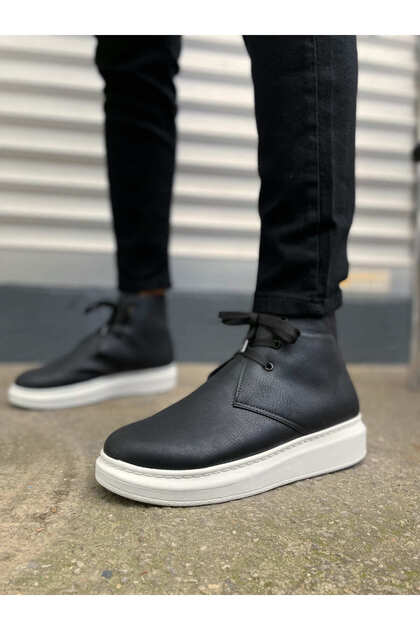 Jy207 Oslo Lace-Up Orthopedic Sole Leather Men's Sports Boots Cbt - Black