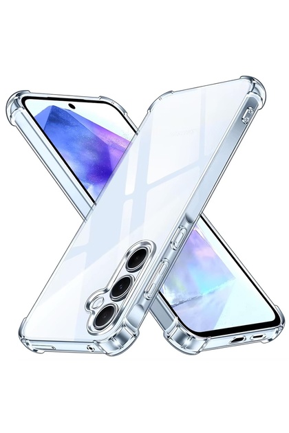 Husa antișoc TPU + sticlă securizată pentru Samsung Galaxy A56, 1.5MM, transparentă