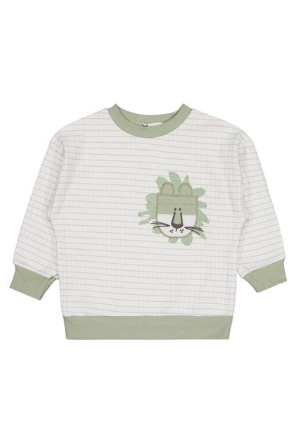 Civil Boy's Lion Embroidered Sweatshirt |   Interlock Long Sleeve |   School Nursery and Daily Use - Green