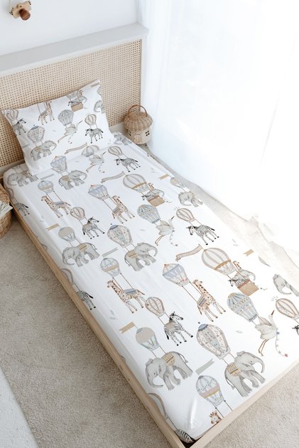 Single Fitted Sheet Set - Pureline Series - Dreamland Safari