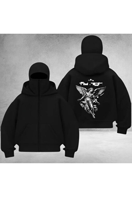 CHIMIRO パーカーとキャップ、スローガンタオルセット DEEFWEAR Sırt Baskını Trend Unisex Ninja Hırka - Fiyatı, Yorumları
