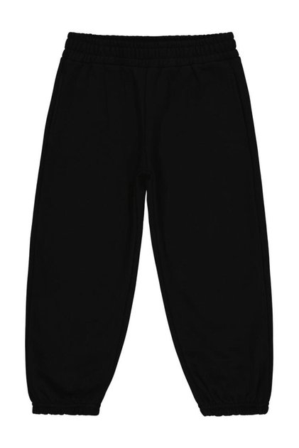 Girl's Plain Sweatpants for Ages 6-9 - Black