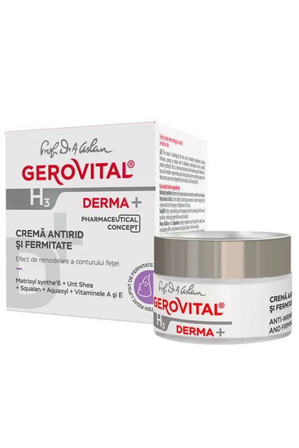 H3 Derma+ Cremă antirid și fermitate, cremă de față, 50 ml