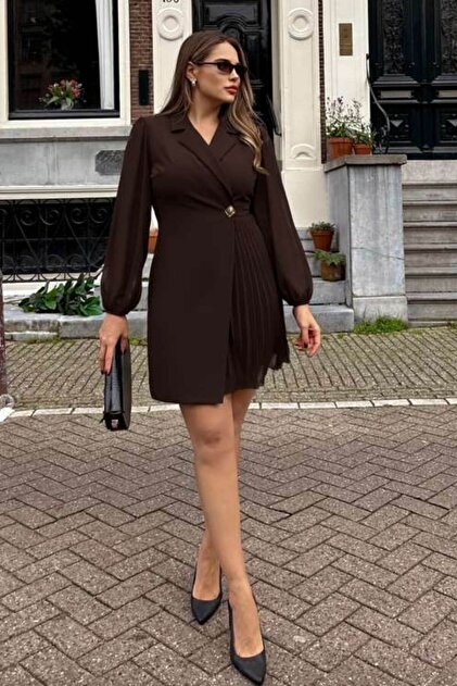 dress with metal collar Cupro Dress