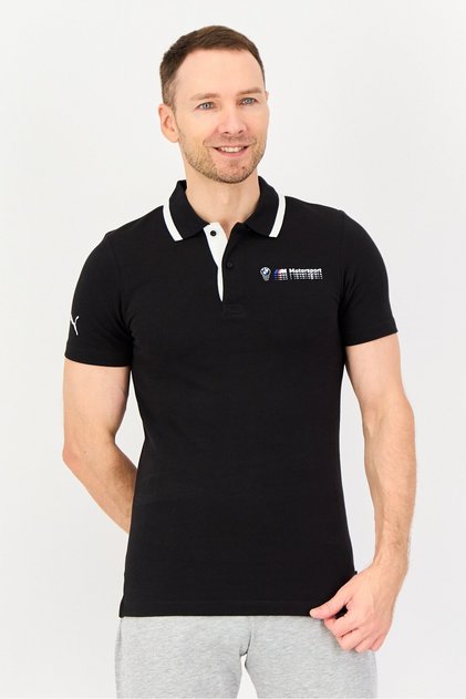 Men Sportswear Fit Short Sleeve Outdoor Polo Shirt, Black
