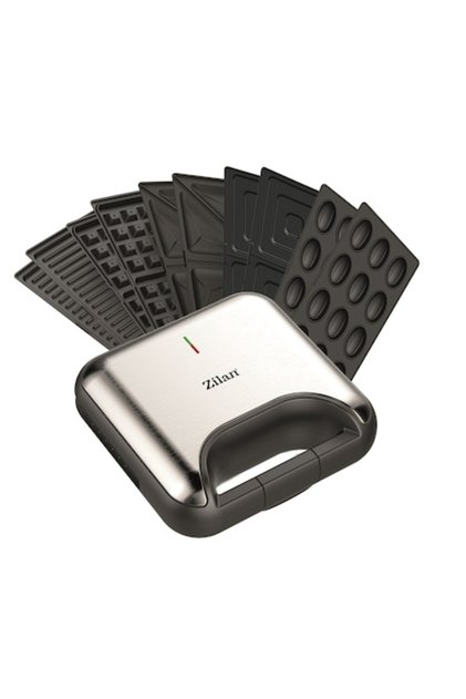 5-в-1 сандвич машина, 800 W, 5 вида плочи, Черен/Неръждаема стомана / 3932