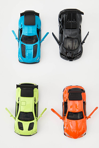 KentOyuncaK 4'lü Çek-Bırak Diecast 1:64 Ölçekli Yarış Arabaları