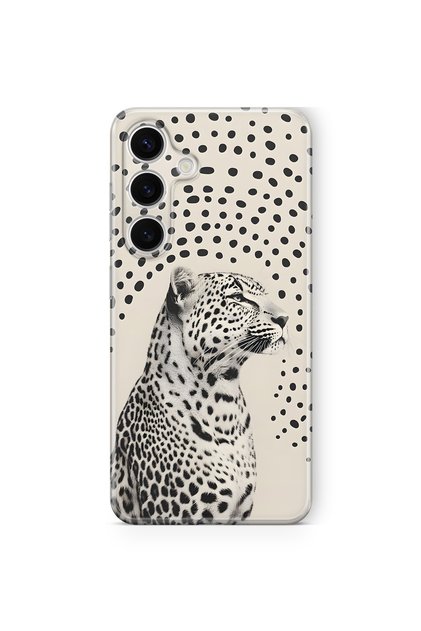Samsung Galaxy A57 Compatible Leopard Pattern Transparent Phone Case