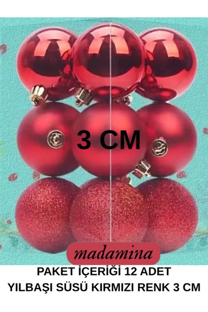 12 Pcs Christmas Tree Ornament 3cm Silvery and Shiny Tiny Cute Ball Tree Ornament Christmas Tree Ball Silver Color