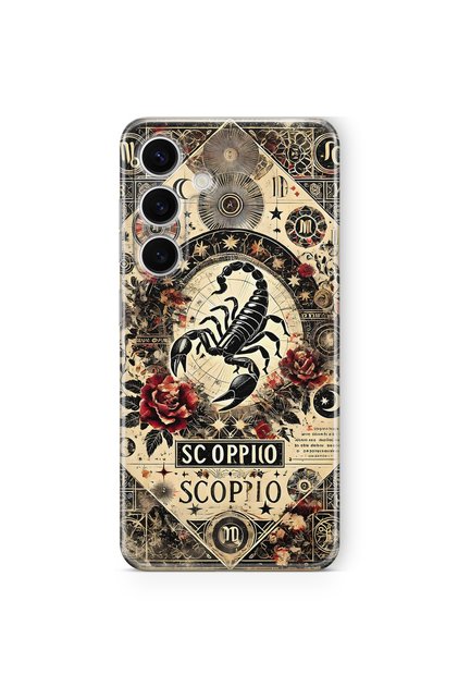 Samsung Galaxy A57 Compatible Scorpio Patterned Transparent Phone Case