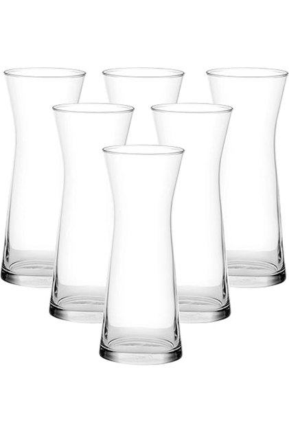 Tempo Carafe Glass Set of 6 Clear 610ml Juice Beverage Pitcher Water Jug