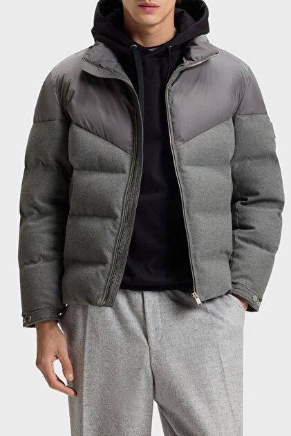 Kapitoneli Regular Fit Dik Yaka Su Geçirmez Şişme Mont Erkek MONT 50548810 030