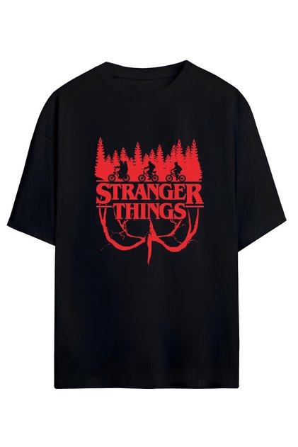 STRANGER THINGS UNISEX PAMUKLU TSHIRT