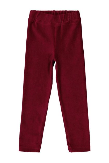 Girl's Leggings | Velvet | School Nursery and Daily Use - Burgundy