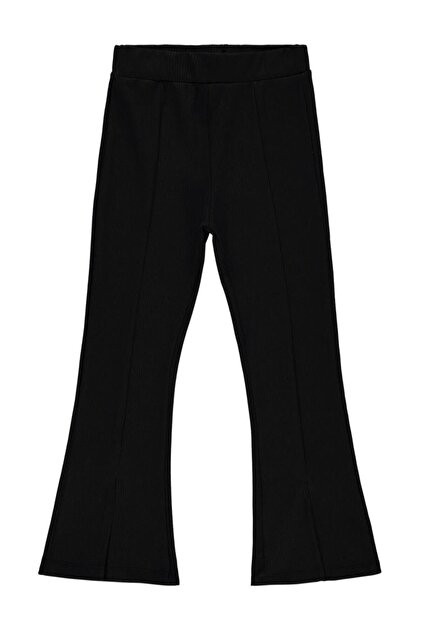 Civil Girls' Leggings with Slits | Camisole | School Nursery and Daily Use - Black