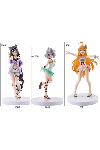 e-life shop Princess Connect Re:Dive 3lü Anime Figür Seti Pecorine