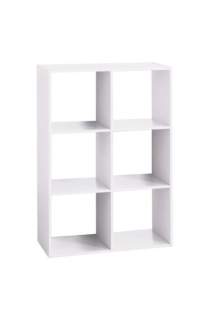 Bibliotecă 5Five Mix n'Modul, 6 compartimente, PAL, 68x32x101 cm, albă