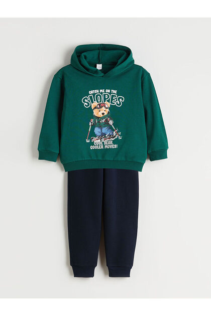 Vizyon New Season Hooded Boys' Sweatshirt and Sweatpants