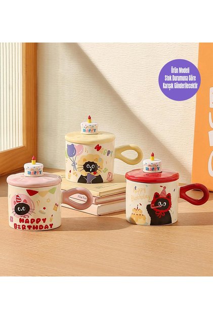 Birthday Cat Themed Ceramic Mug