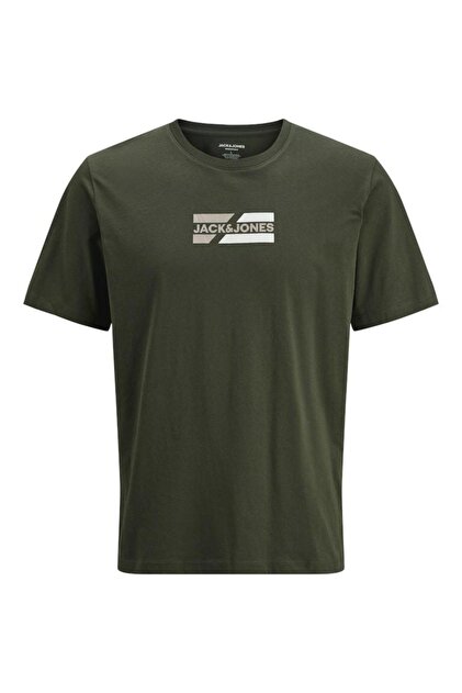Jack & Jones Erkek Yeşil Jjcorp Graphic Tee Ss O-neck Ln T-shirt