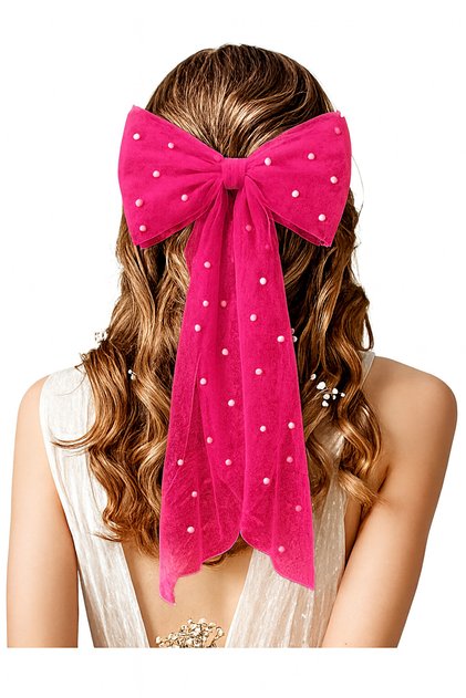 Comb Hair Clip Pearl Bow Detailed Hairpin