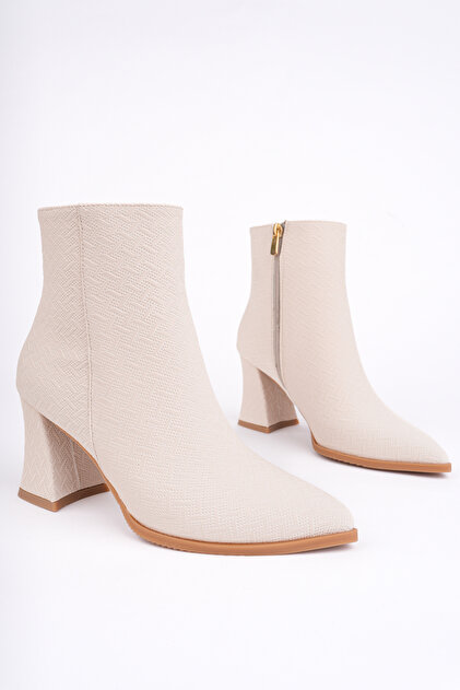 Dnz-209 Thick Heel Zippered Boots
