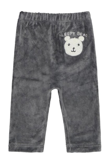 Teddy Bear Embroidered 6-18 Months Single Bottom Baby - Gray 9-12 Months