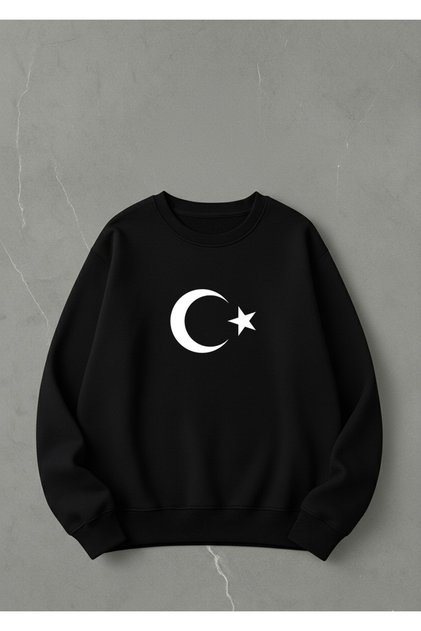 October 29 Republic Day Themed Sweatshirt Oversized Unisex – Bembeyaz Ay Yildiz Printed