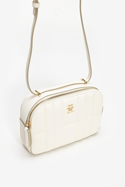 Tommy Hilfiger TH FEMININE CONV CAMERA BAG Kadın Krem Çanta