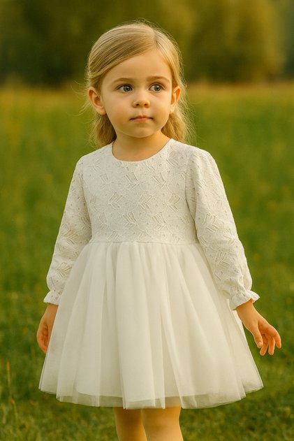 Girls Baby Kids Lace Laced Birthday Party Wedding Special Occasion Tulle Lined Princess Ball Gowns Dress