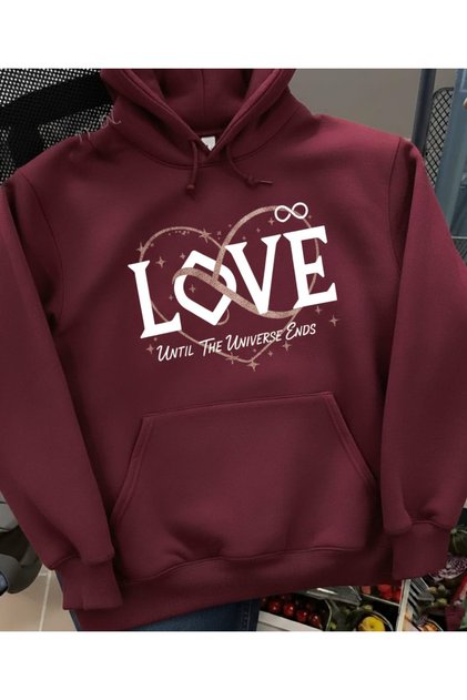 Unisex Men/Women Colorful Love Custom Printed Cotton Oversized Hooded Sweatshirt