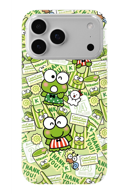 Cute Frog Pattern Transparent Phone Case Compatible with iPhone 17 Pro Max