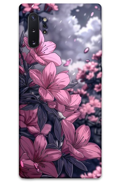 Galaxy Note 10 Plus Compatible Flower Pattern Phone Case + Screen Protector - 5796