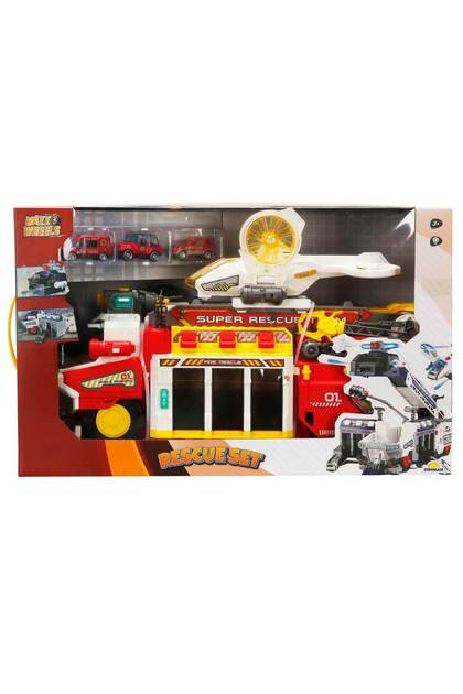 Maxx Wheels Sesli ve Işıklı Kurtarma Garaj Seti - Fire Rescue