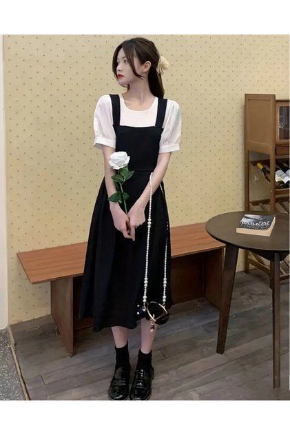French-Inspired Design 👗 College Girl Dress