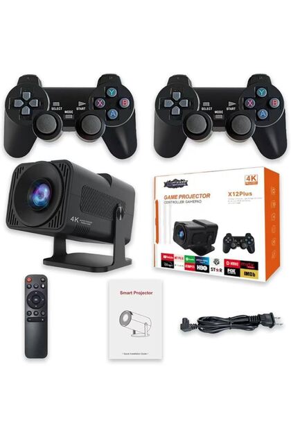 JUNGLEE X12PLUS ANDROİD PROJEKTÖR + GAME PROJECTOR ULTRA HD 4K EV