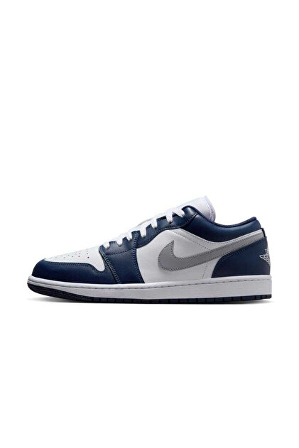 Nike Air Jordan 1 Low 'Wolf Grey Midnight Navy' Erkek Sneaker