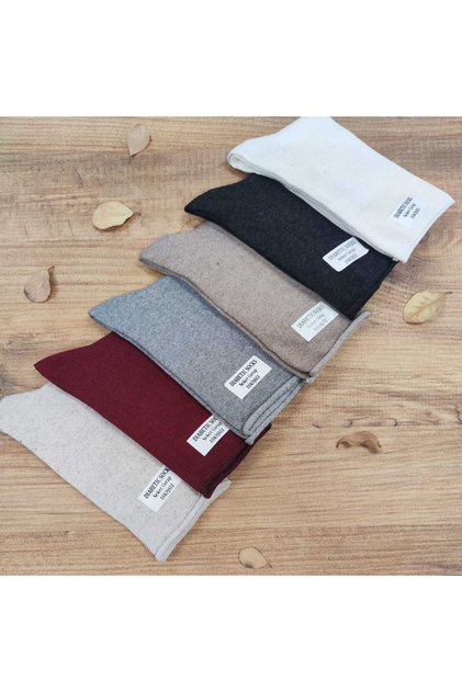 Women's Elasticless Socks Seamless Comfortable Elastic Plain 6 Pairs Cotton