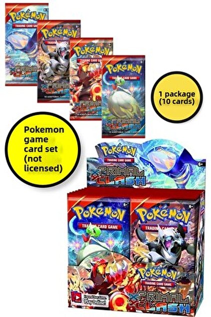 TOYFEST Unlicensed Pokemon Game Card Tcg Xy Primal Clash Unlicensed Booster  Pack - 4 Pack (40 Cards)- Trendyol