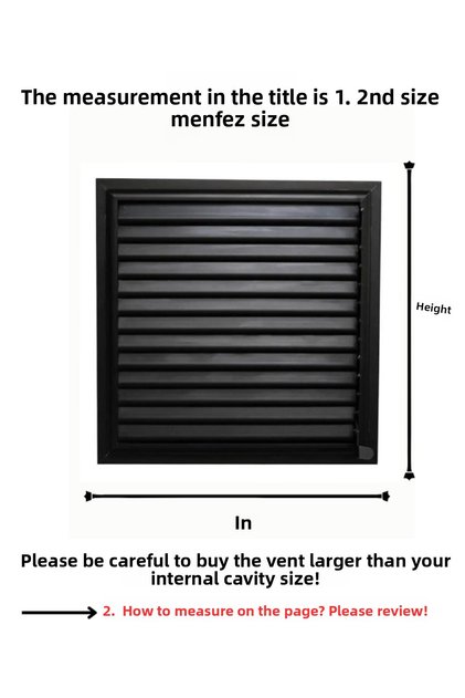 Matte Black 35x40 Aluminum Grille Bathroom WC Ventilation Louver