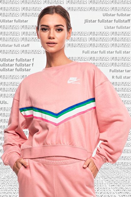 nike heritage velour crew sweatshirt