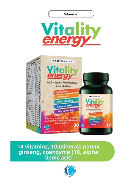 Tabvitamins Vitality Energy 30 Tablets 8680133002885
