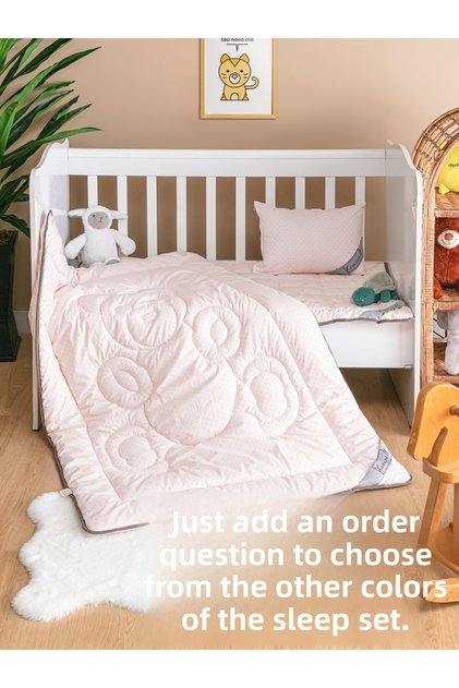 100% Bamboo Baby Sleeping Set 0-6 Years Old Pink Teddy Bear Patterned 4 Pieces Hypoallergenic