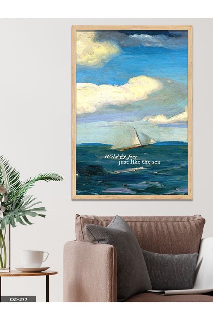 Waves of Freedom One Piece Wooden Framed Painting