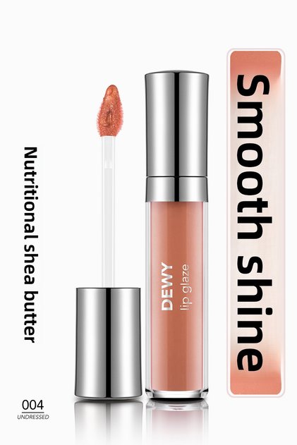 Dewy Lip Glaze Semi-Transparent Lip Gloss with Moisturizing Effect - 004 Undressed