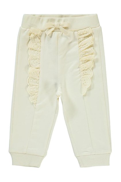 Baby Girl Sweatpants 6-18 Months - Ecru 12-18 Months