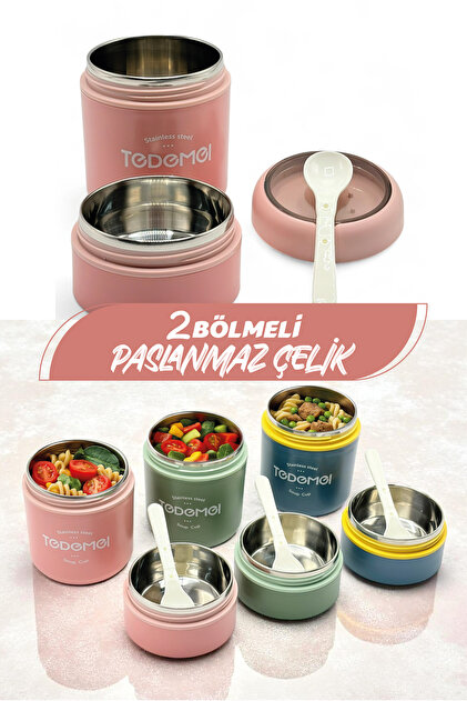 M&L LUNCH BOX 2 Katlı Mini Paslanmaz Çelik Yemek Kabı - 650 ml M&L LUNCH BOX 2 Katlı Mini Paslanmaz Çelik Yemek Kabı - 650 ml