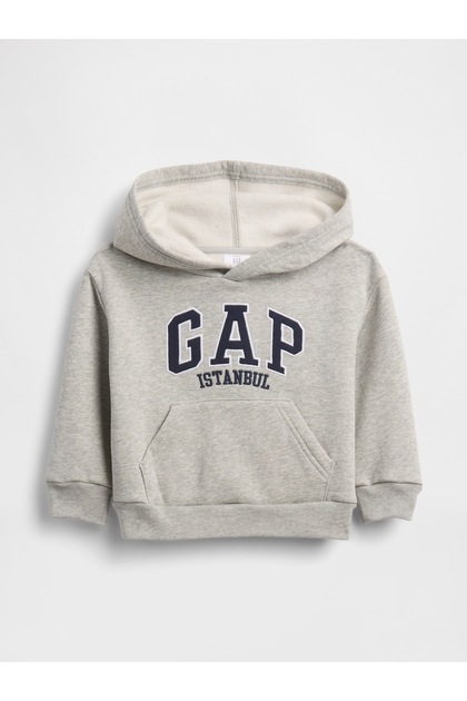 Erkek Bebek Gri Relaxed Logo Sweatshirt