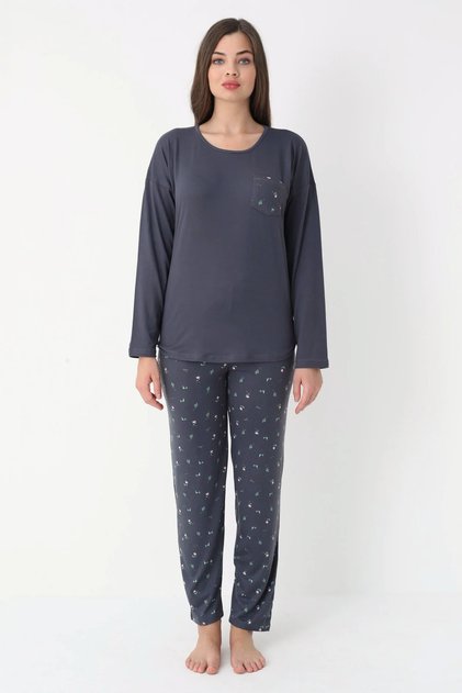 Weekend Lights Bamboo Uzunkol Women's Smoked Pajamas Set