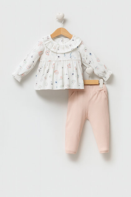 Floral Patterned Baby Girl Set of 2